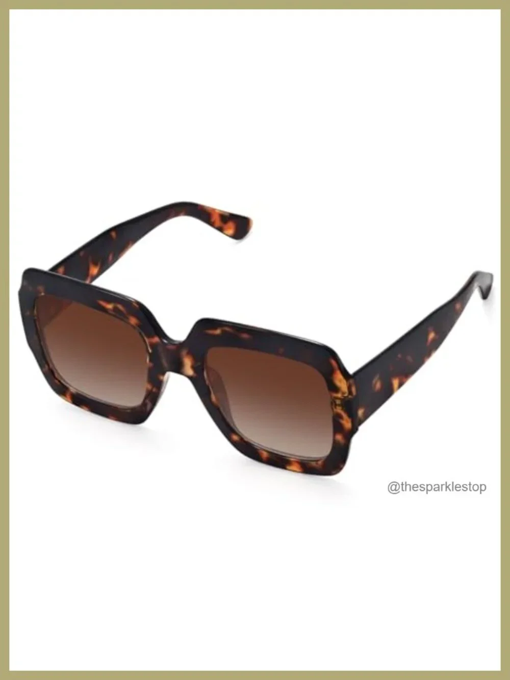 Oversized Square Sunglasses Retro Luxury UV400 Protection